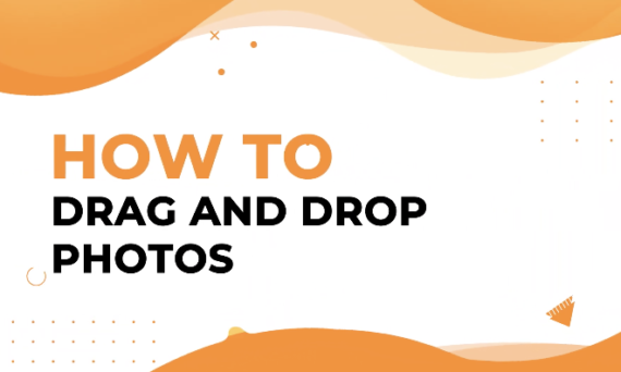 How to drag and drop photos in Designmaker?
